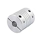 sourcing map 8mmx10mm Aluminiumlegierung Spline Schaft Flexible Schraubenkupplung D25L30 DE de