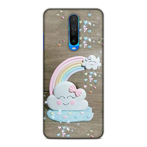 Image of Printed Mobile Back Hard Case Cover for Xiaomi Poco X2 / Xiaomi Redmi K30 / Xiaomi Redmi K30 5G | Smiley Cloud, Colourful Heart, Clay Art rainbow-2179