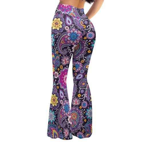 Women's High Waisted Flare Leggings Bootcut Workout Yoga Pants-Tummy Control Bell Bottom Legging for Yoga Gym XS-2XL4