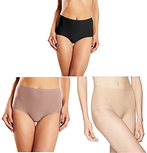 Chantelle Women's Soft Stretch High Rise Brief Ultra Nude/Black/Hazelnut, One Size