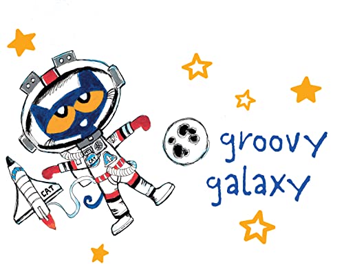 Vinilo decorativo Pete The Cat espacio 50.8x38.1 cm miniatura 1