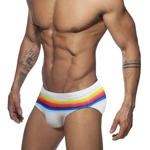UXH Swimwear Men Sexy Swim Briefs Pride Day Strips Swimsuits Swim Briefs Bikini Board Surf Shorts Trunk2