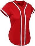 Hat and Beyond Womens Baseball Button Down Athletic Tee Short Sleeve Softball Jersey Active Plain...