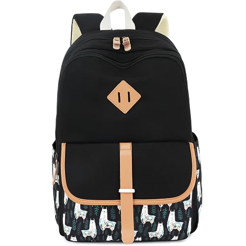 Image of Leaper Canvas School Backpack for Girls Laptop Bag Travel Bag Bookbag Daypack