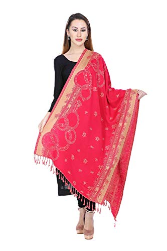 Image of KRITI Paisley Design Woollen Beige Color Shawl For Women