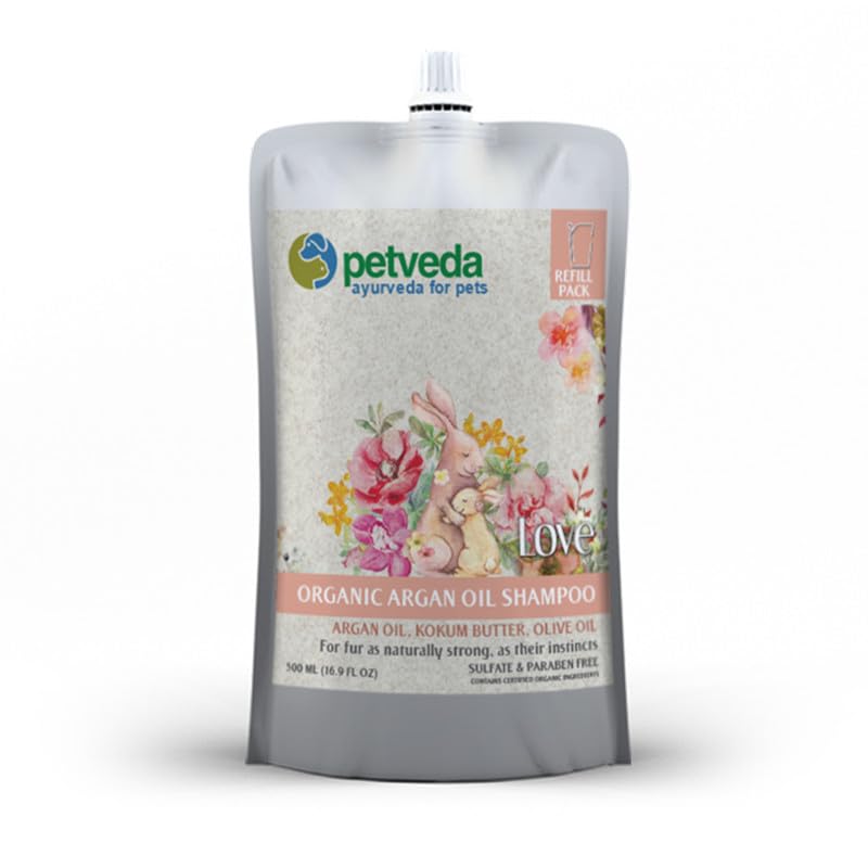 Petveda Coat Shine Sulphate Free Shampoo for Dogs & Cats with Argan Oil | Refill Pack 500ml | Cleans & Moisturizes, Restores Shine (B0CKTJJZ76) Amazon Price History, Amazon Price Tracker