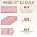 HARFINGTON 2pcs Metal Straight Ruler 15cm Metric SAE Aluminum Alloy Measuring Rulers Scale Tool with Hole for Measure Study Reading Classroom Office, Pink