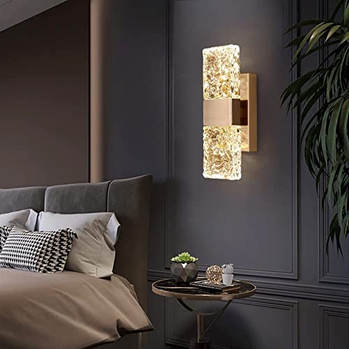 Aplique LED rectangular WQHPLMD de metal y acrílico para pared de dormitorio 3
