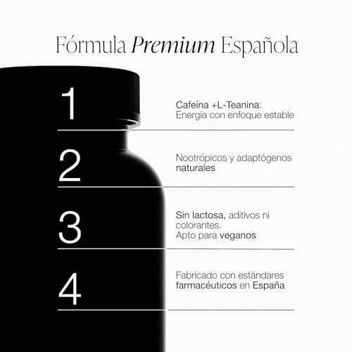 ZZEN FOCUS Nootrópico Natural – Nootropicos Memoria y Concentracion – Pastillas Concentracion Estudiar - Cafeina, L Teanina, Bacopa Monnieri, Ginkgo Biloba, Rhodiola, Vitaminas - 60 Cápsulas Veganas - imagen 5