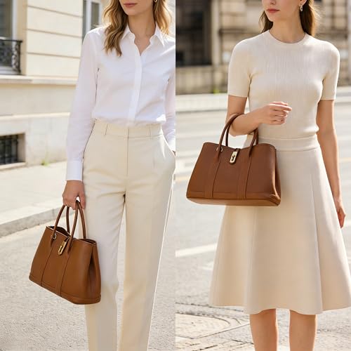 Bolso Satchel de Cuero Genuino para Mujer con Asa Superior miniatura 2
