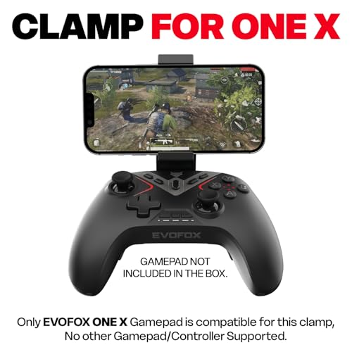 Image of EvoFox One X Controller Clamp, 31g Lightweight Yet Strong ABS Plastic, Flexible Viewing Angles, Foldable and Travel Friendly (Exclusively Designed One X) (Controller Not Included)