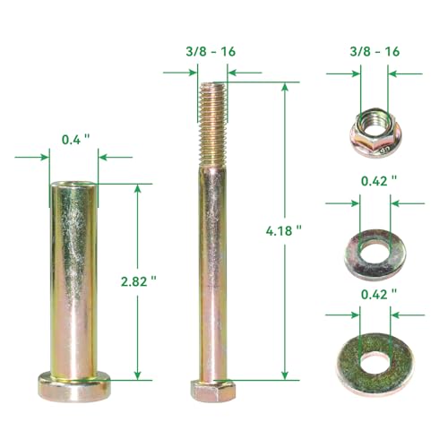 POSEAGLE 1-633109 Idler Pulley with 1-603299 Deck Wheel Replaces 116-4667, 126-4667, 126-7685, 1-633109, 633109, 132-9424, 1-603299, 68-2730, 710138, 116-9981, 103-4051, 103-5364