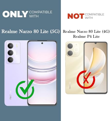 Image of Jkobi Shockproof Crystal-Clear Back Cover for Realme Narzo 80 Lite 5G (Anti Yellow Case | Drop & Camera Protection | Hard Polycarbonate)