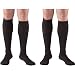 Truform Men's Knee High 15-20 mmHg Compression Dress Socks, Black, X-Large (Pack of 2)