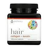 Youtheory Hair, Collagen + Keratin, 120 Mini Tablets