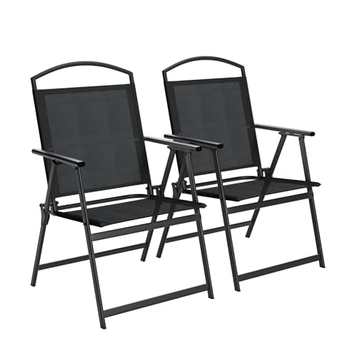 SWITTE Folding Patio Chairs Set of 2