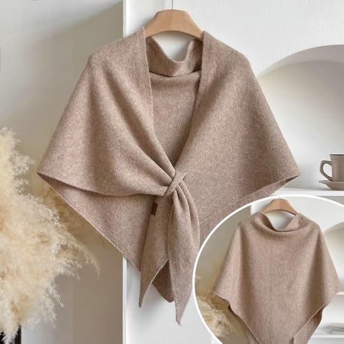 Pashmina Wraps Women Knitted Shawls and Wraps 2025 Fashion Solid Shoulder Top Sweater Cardigan Cape Shawl Scarf2