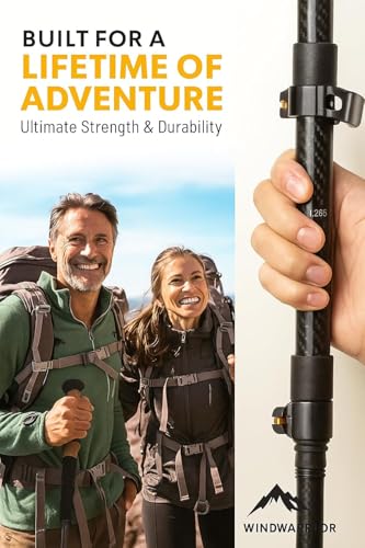 Image of Carbon Pro Trekking Poles - Ultra-Light, Durable, Adjustable Hiking Poles for Men & Women - Telescopic Walking Sticks - Includes Travel Bag & Accessories (1Pcs) (Pack-1)