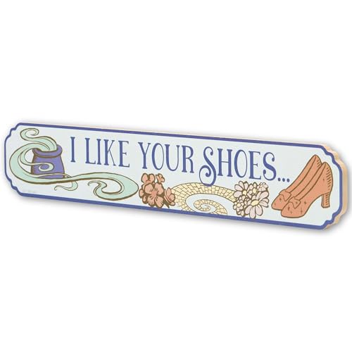 Open Road Brands The Wizard of Oz I Like Your Shoes木製壁装飾-ビンテージオズの魔法使いサイン 自宅やオフィス用 [2]