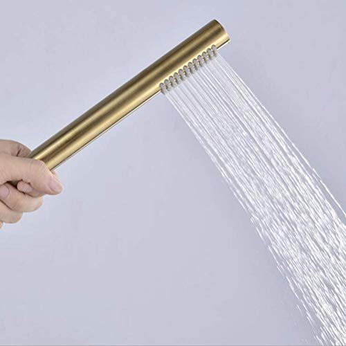 Ensemble de douche de luxe mural avec mitigeur de baignoire or brossé
