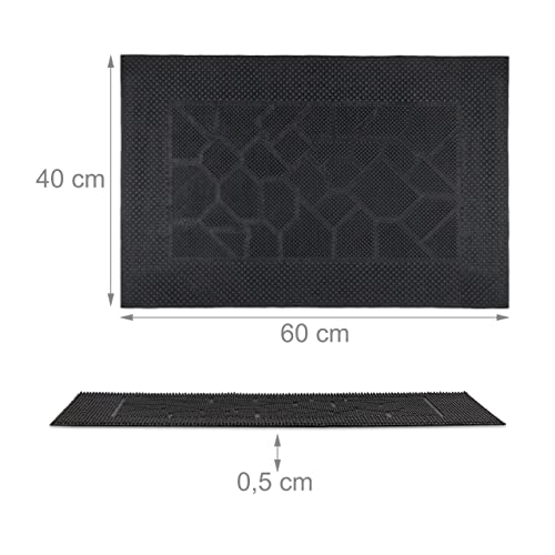 Tapis de sol caoutchouc 40 x 60 cm résistant pour entrée et extérieur