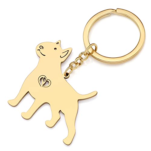 Imagen de YAYAKO Llavero Perro Acero Inoxidable Cartera Llavero Coche Joyería Mascotas Amantes de Perros Regalos para Mujer Niña Llavero Perro
