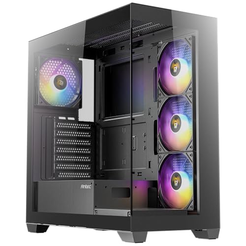Antec Plastic Cx300 RGB Elite Black with Panoramic 270 Degree View,Vertical Cooling,4X 120Mm Pre Installed RGB Fans,420Mm Gpu Support,ATX Mid Tower Gaming Cabinet (B0D8BQZPYD) Amazon Price History, Amazon Price Tracker