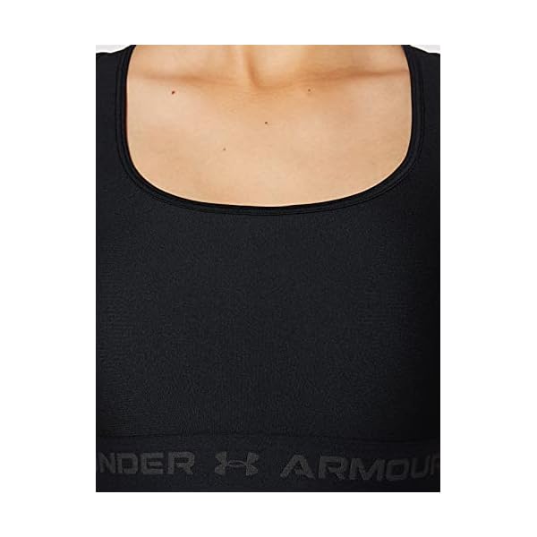 Under-Armour-Womens-Crossback-Mid-Heather-Bra Under Armour Women's Crossback Mid Impact Sports Bra , Black (001)/Jet Gray , Medium