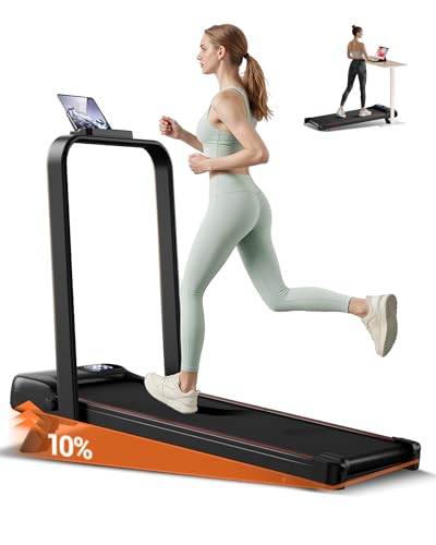 4-in-1 Walking Pad with 10% Incline, Portable Under Desk Treadmill, Foldable Treadmills for Home and...