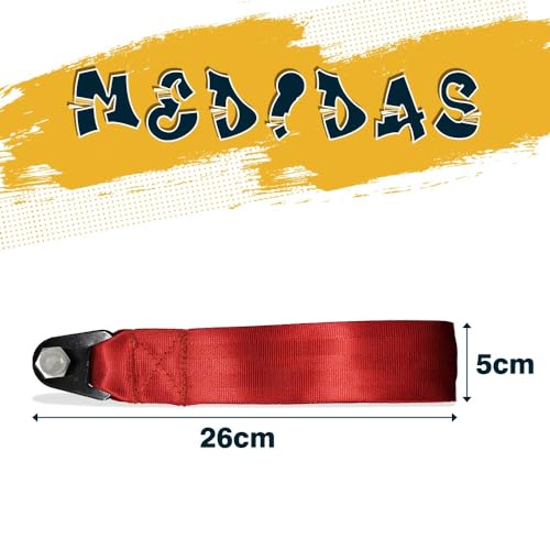 Tow Strap Fita Cinta De Reboque Colorida Esportiva Vermelho ZP Automotive