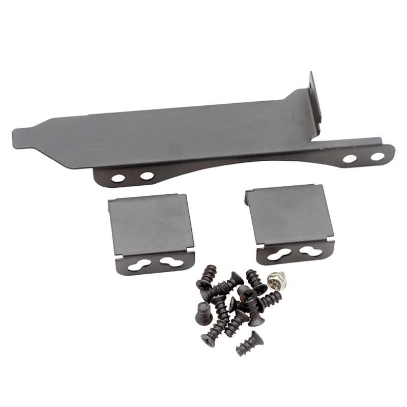ThtRht Dual Fans Mount Rack for Graphic Video Card Cooling Fan Bracket Connector Screw Set Heatsink Vented Pci Slot Cover Parallel Buckle Fixing Chassis Card DIY 9cm/12cm Radiator Holder