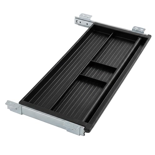 Mount-It! Under Desk Pencil Drawer | 21.25 W Ball Bearing Slide-Out Organizer for Office Supplies Paper & Pencils | Fits Desks Over 1 Thick Adjustable Extension 16.2528