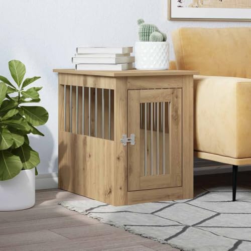 Genérico Jaula para Perros Madera ingeniería Roble Artesanal 45x62x59cm,Producto para Mascotas y Animales,Productos para Mascotas,Productos para Perros,Casetas para perros-857637