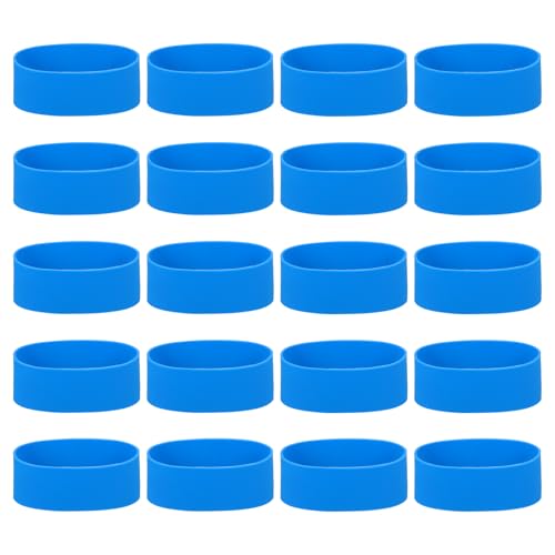 Bandes élastiques plates antidérapantes en silicone bleu 11,9 cm pour un maintien sécurisé x20