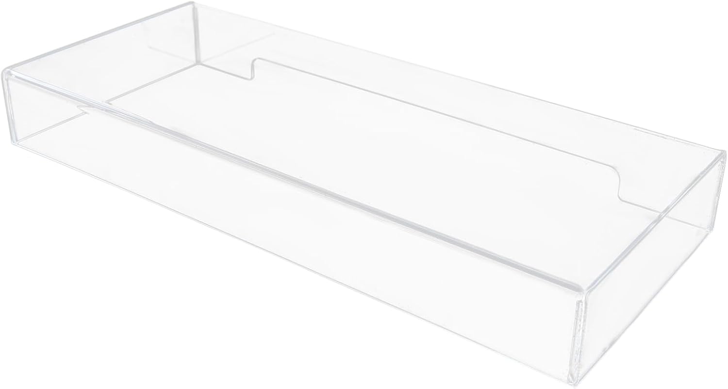 Cabilock Acrylic Keyboard Cover Large 19.3X8X2.4 Inch Waterproof Dustproof Keyboard Protection Cover for Desktop Computer Mechanical 49X20.3X6CM Transparent