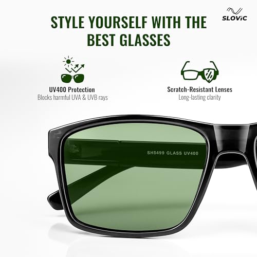 Image of SLOVIC Sunglasses for Men Stylist | UV Protection Goggles for Man | Lightweight & Durable Polycarbonate Material | Unisex Gift for Man & Women | Mens Fashion Sunglasses