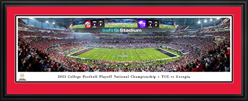 2023 CFP Championship, Georgia vs TCU Panoramic Wall Art Decor