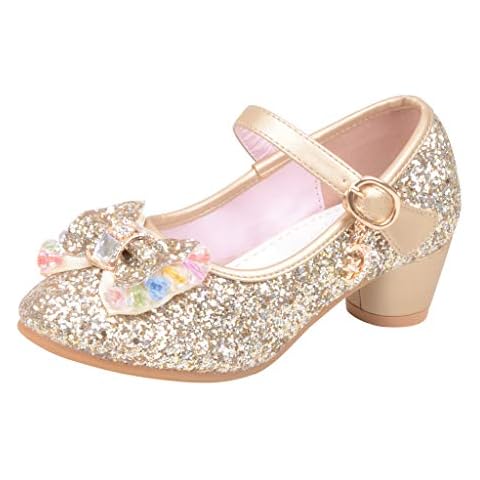 Fossean Glitter Mary Jane Princess Shoes Cover