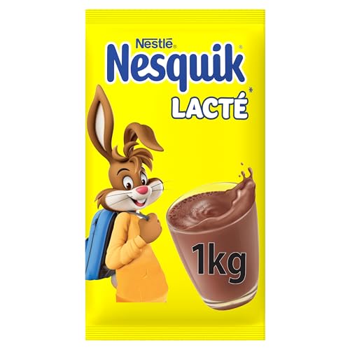 NESQUIK LACTɠ - Boisson Cacao poudre - Goût de chocolat - Petit-Déjeuner -Sachet de 1kg