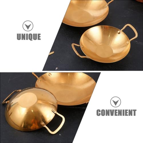 Wok de acero inoxidable con doble mango 30 cm miniatura 3