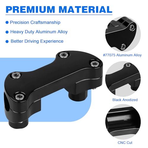 Image of 1.25 inch Handlebar Riser Top Clamp Kit 1.5 Inch Tall for Harley Sportster Dyna Touring Street Glide Electra Glide Softail Street Bob Fat Boy Fat Bob Low Rider XL 883 1200 (Height: 1.5 inch, For 1.25 inch Bar)