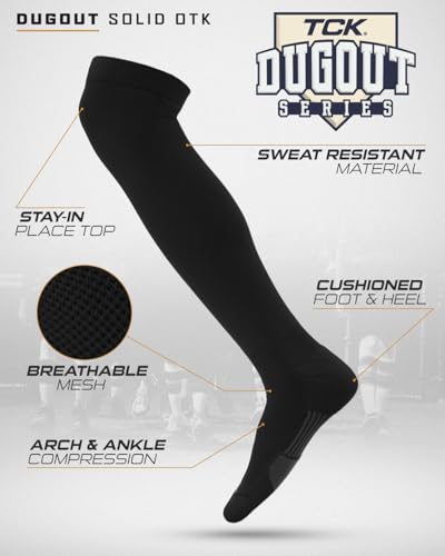 Image of TCK USA Made Over-the-Knee Socks for Baseball, Softball, & Football | Performance Athletic Socks for Boys, Girls, Men & Women