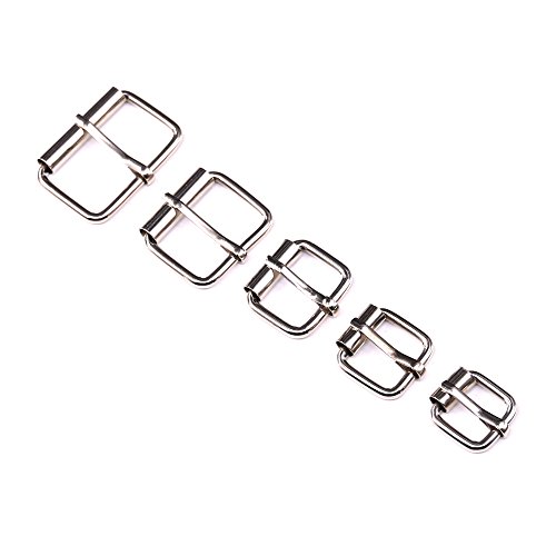 Swpeet 50 Pcs Assorted Multi-Purpose Sliver Metal Roller Buckle Ring For Hardware Belt Bags Ring Hand Diy Accessories -13Mm,15Mm, 20Mm, 25Mm, 32Mm #TOP2