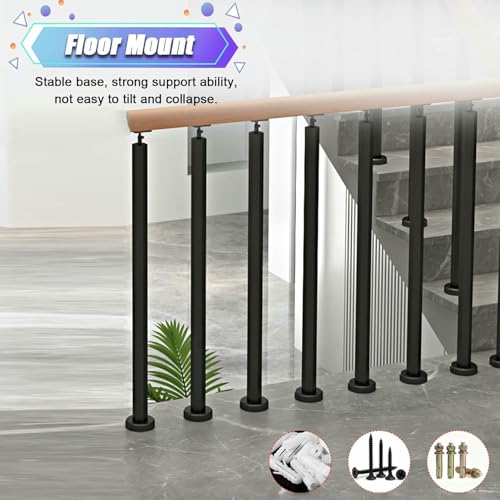 Axe de rampe d'escalier avec tête pivotante pour pose sur inclinaison variable
