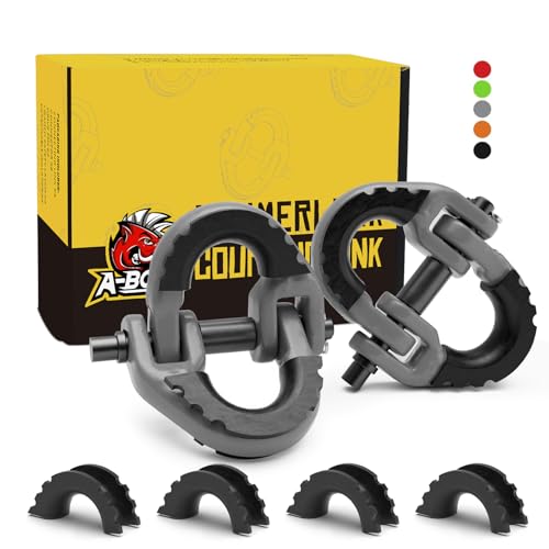 1/2 Safety Chain Connector Link, 12000lbs Capacity, 2pack Hammerlock Coupling Link for Trailer Chains Connect, G80 Drop Forged Alloy Steel Tow Hitch Safety Chain Connector Link, Grey