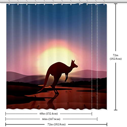 Rideau de douche anti-odeur et étanche Sunset Kangouroo pour stopper l'eau hors du bain - 7