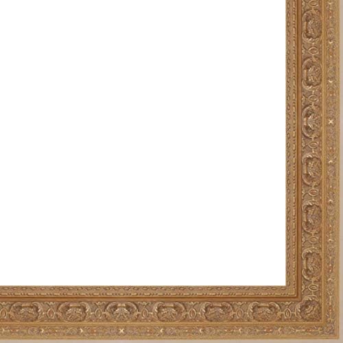 Picture Frame Moulding (Wood) 100ft Bundle - Ornate Gold Finish - 2.75" Width - 7/8" Rabbet Depth