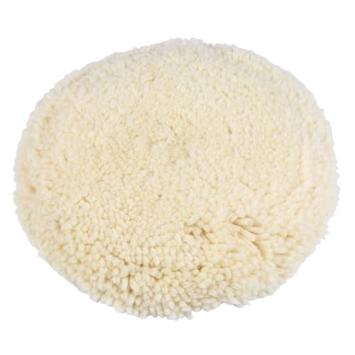 Holibanna Wool Buffing Wheel for Car Polishing Light Yellow Pure Wool Polishing Pad for Auto Detailing for Cars and Surfaces Scratch Finish