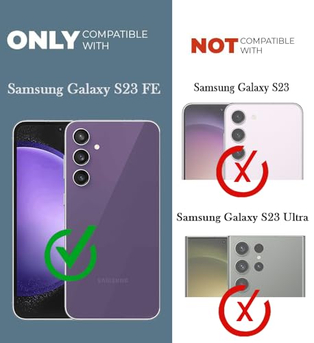 Image of Jkobi Lifetime Anti-Yellow MagSafe Compatible Clear Back Cover Case for Samsung Galaxy S23 FE 5G (Sleek Hard Crystal | Shockproof and Camera Protection)