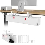 Univivi – Univivi Kabelkanal Schreibtisch Ohne Bohren, 70 cm Kabelmana